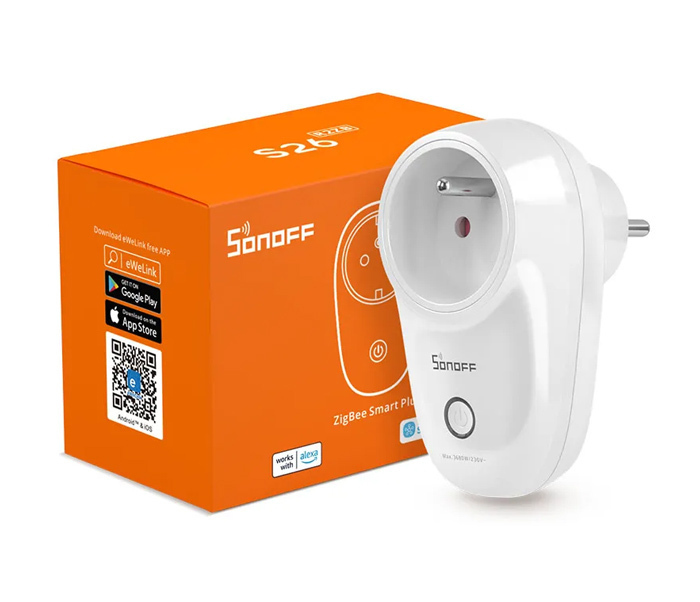 پریز هوشمند زیگبی سونوف مدل SONOFF S26 R2 ZBTPF